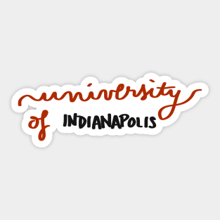 University of Indianapolis Calligraphy Sticker